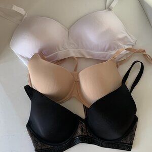 BRAS 3 36D Pink Victoria’s Secret Madenform Fruit of Loom